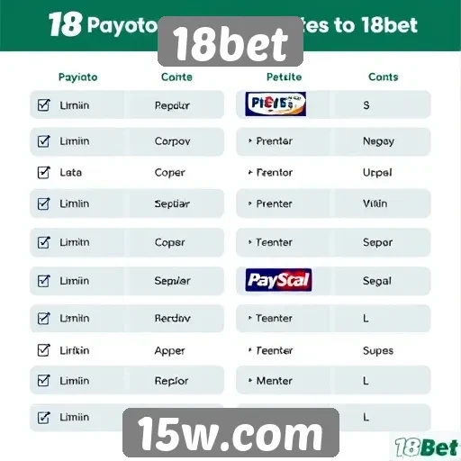 Métodos de pagamento aceitos no 18bet